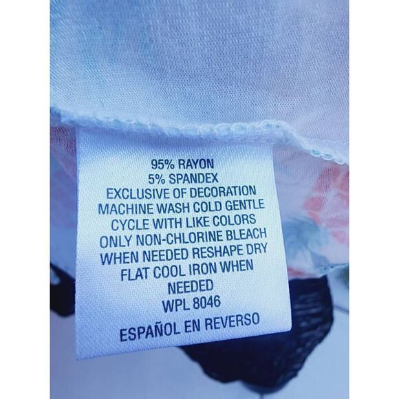 Style & Co. Womens Tank Pineapple Toss Shark Bite Hem Plus 2X New - Picture 9 of 10